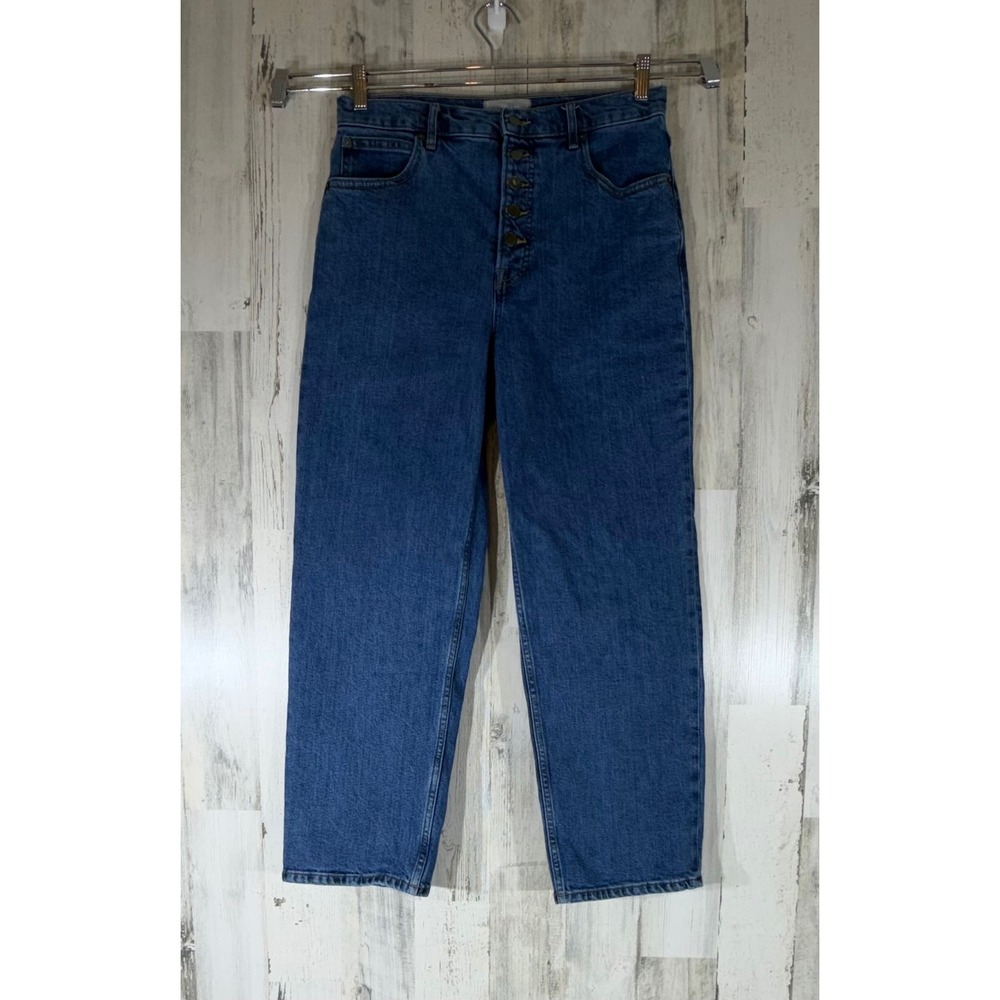 Everlane The Way-High Jean 31 Organic Cotton Button Fly Straight Minimalist